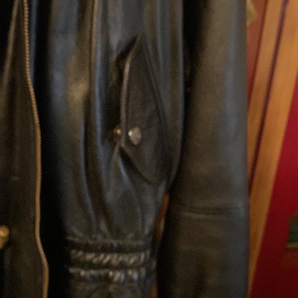 Vintage Heavyweight Leather Coat By F C I Leather Garments. See Pics! SZ L - Picture 14 of 15